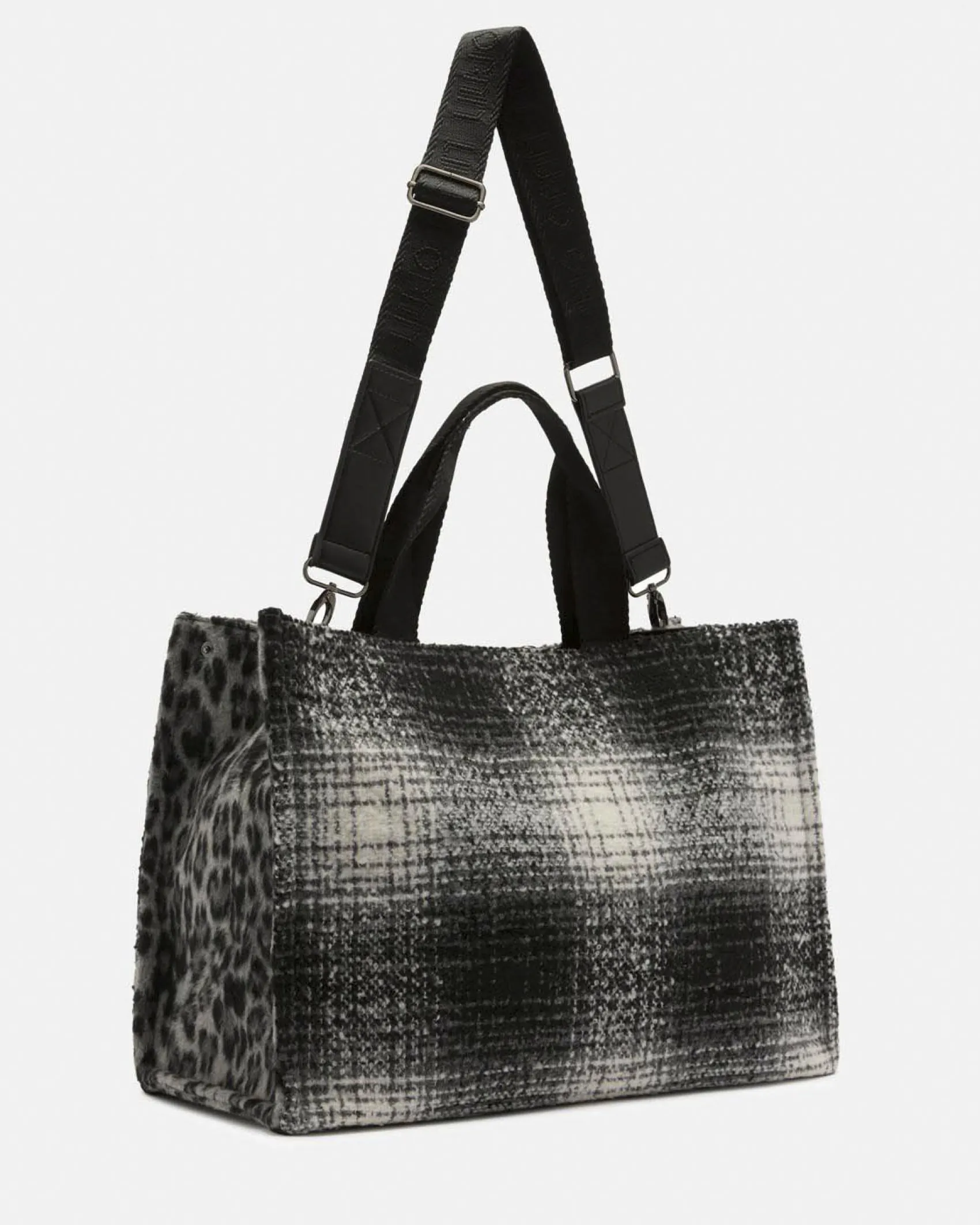 Shopping bag Liu Jo Accessories nera in pelliccia sintetica animalier