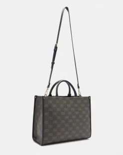 Shopping bag Liu Jo Accessories marrone con logo in rilievo
