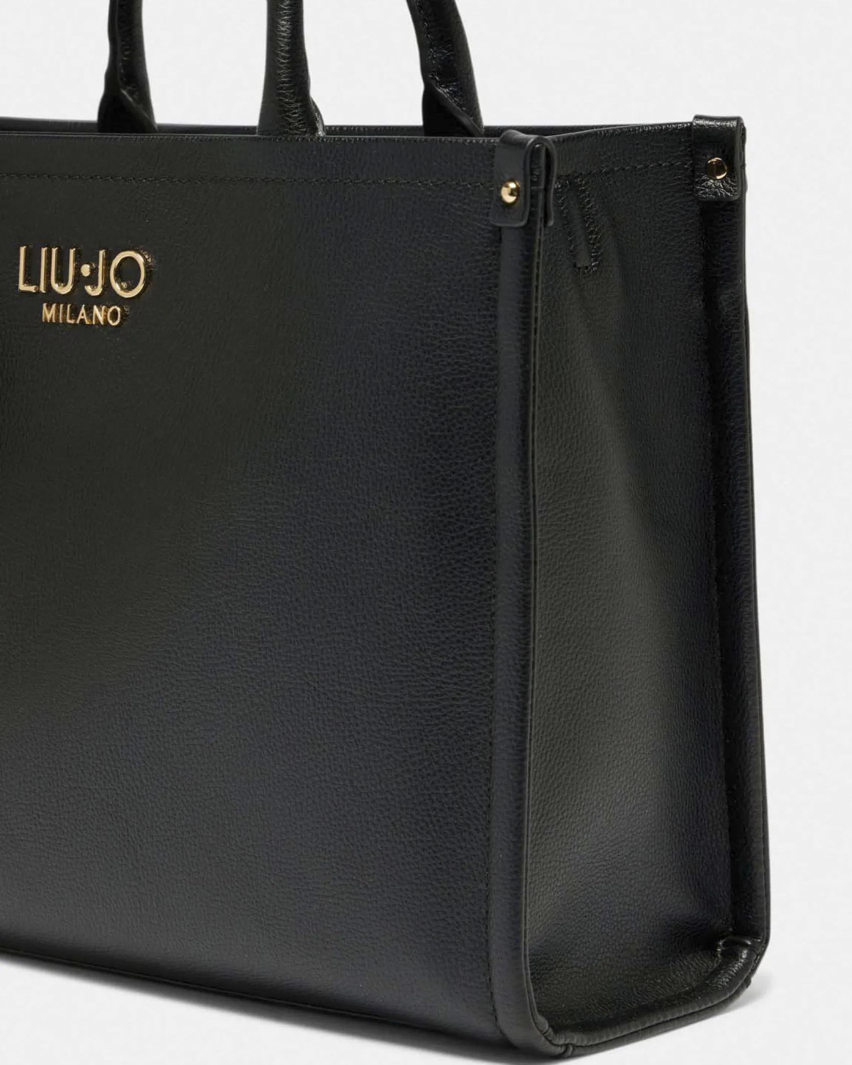 Shopping bag Liu Jo Accessories nera in similpelle con logo in rilievo