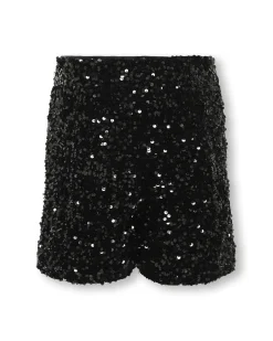 Short Kids Only nero con paillettes