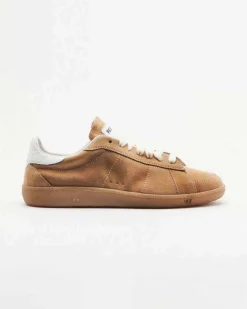 Sneakers color cuoio in pelle scamosciata SKIN '93 Patrizia Pepe con suola in gomma tono su tono