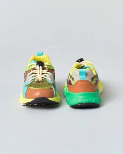 Sneakers Flower Mountain Yamano 3 in similpelle e mesh muticolor