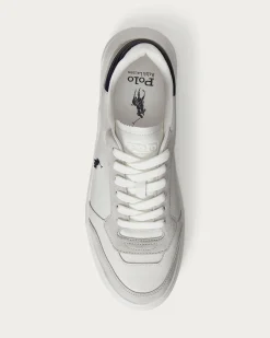 Sneakers Polo Ralph Lauren RLite Sport bianche in pelle e suede