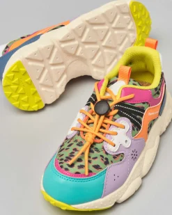 Sneakers Yamano 3 in similpelle e tessuto tecnico multicolor maculato