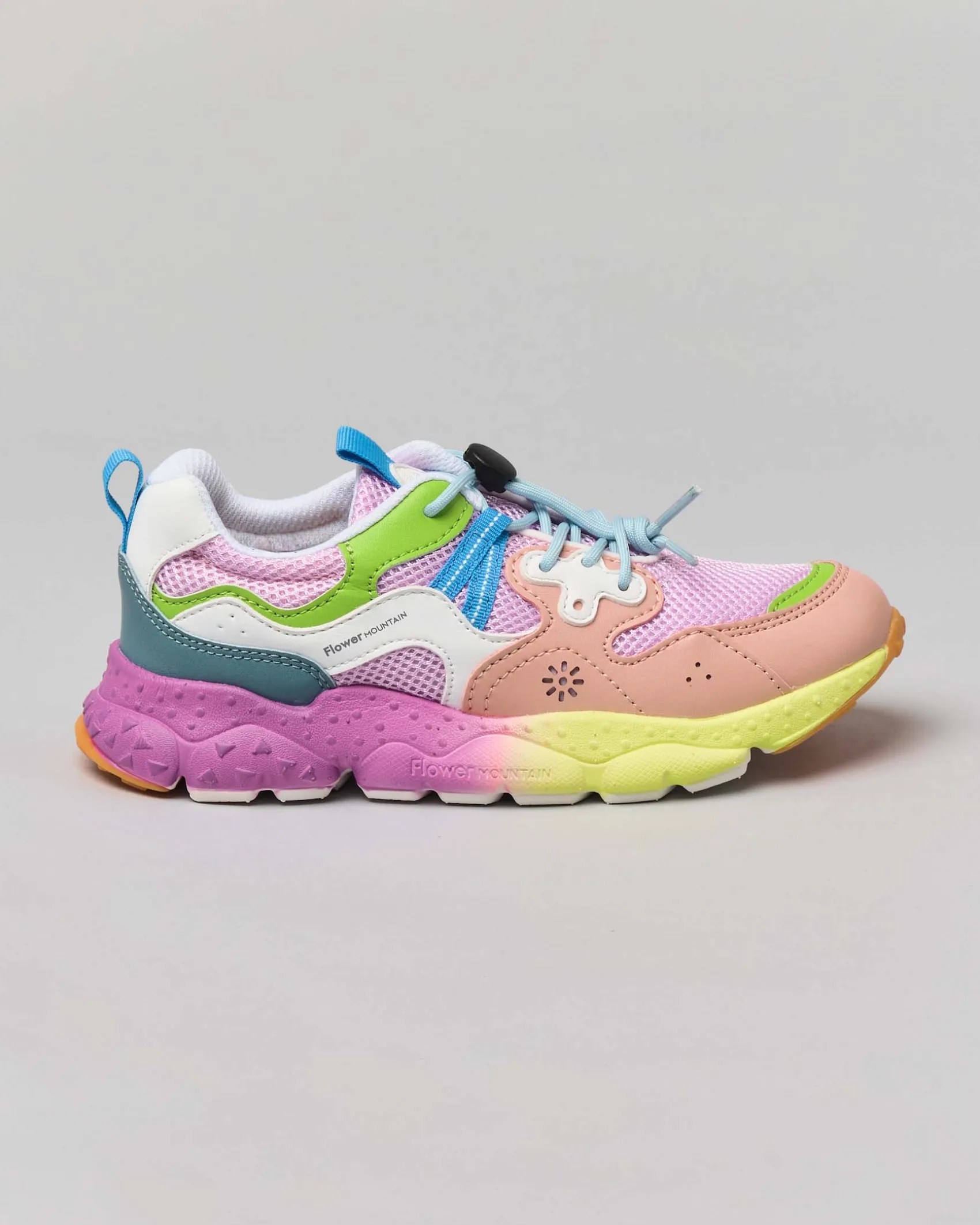 Sneakers Yamano 3 in similpelle e mesh muticolor