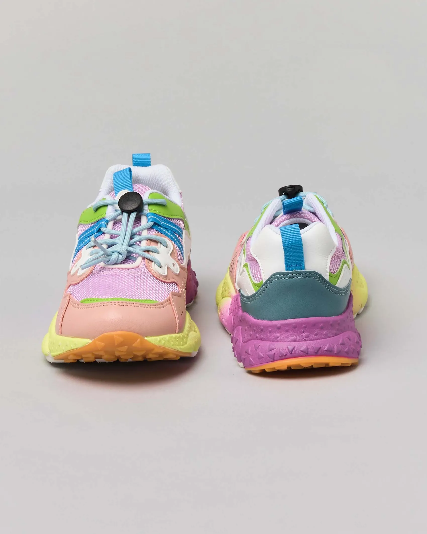 Sneakers Yamano 3 in similpelle e mesh muticolor
