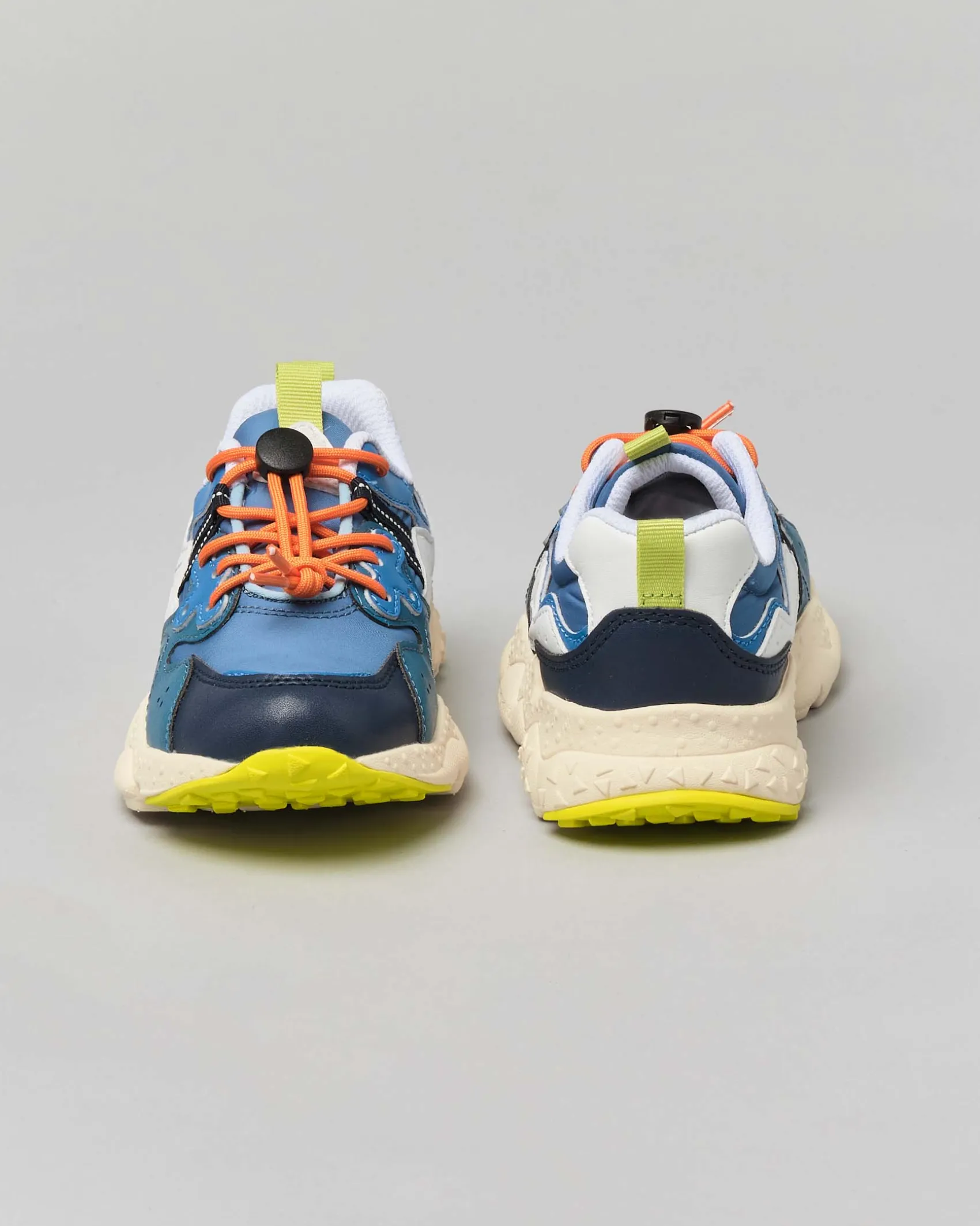 Sneakers Yamano 3 in similpelle e mesh blu royal