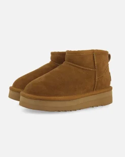 Stivaletto Blons Gioseppo platform caramello in pelle scamosciata