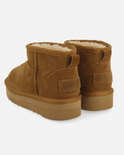 Stivaletto Blons Gioseppo platform caramello in pelle scamosciata
