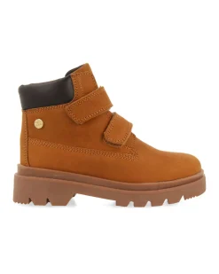 Stivaletto Gablitz Gioseppo color caramello in pelle scamosciata con velcro