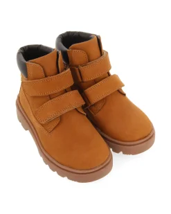Stivaletto Gablitz Gioseppo color caramello in pelle scamosciata con velcro
