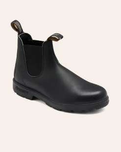 Stivaletto nero modello 510 in pelle liscia con laterale in lurex color argento