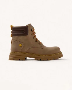 Stivaletto Ruxley Gioseppo color caramello suola track e lacci bicolore