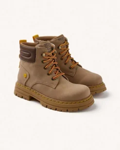 Stivaletto Ruxley Gioseppo color caramello suola track e lacci bicolore