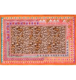 Tappeto Kiriku a fantasia a tema orientale leopardato 52x120
