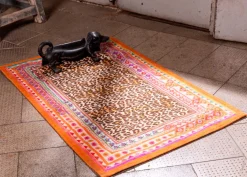 Tappeto Kiriku a fantasia a tema orientale leopardato 52x80
