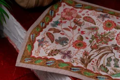 Tappeto Occitane a fantasia floreale e bordo sabbia 52x180