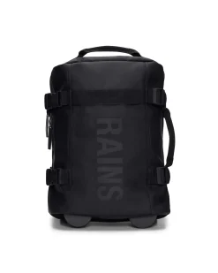 Texel Cabin Bag Mini Rains nero in tessuto impermeabile effetto gommato