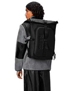 Texel Moulded backpack Rains nero in tessuto impermeabile effetto gommato