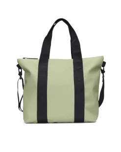 Tote Bag Mini color salvia con manici a mano e tracolla più lunga rimovibile