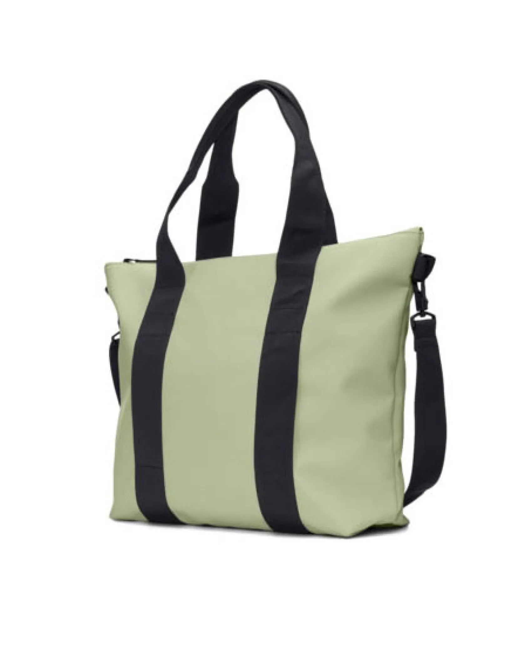Tote Bag Mini color salvia con manici a mano e tracolla più lunga rimovibile