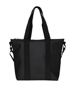 Tote Bag Mini nera con manici a mano e tracolla più lunga rimovibile