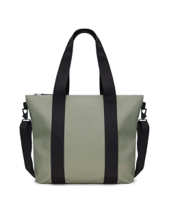 Tote Bag Mini verde salvia con manici a mano e tracolla più lunga rimovibile