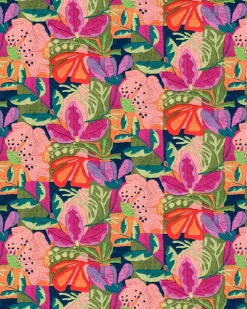 Tovaglia rettangolare Kiriku in cotone a fantasia floreale multicolor 140x170