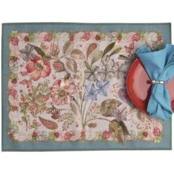 Tovagliette americane Occitane a fantasia floreale multicolor
