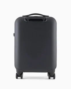 Trolley Armani Exchange nero con logo scritta impresso