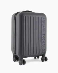 Trolley Armani Exchange nero con logo scritta impresso