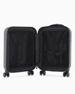 Trolley Armani Exchange nero con logo scritta impresso