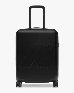 Trolley K-way Eudoxie nero con logo impresso