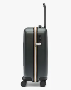 Trolley K-way Eudoxie verde militare con logo impresso