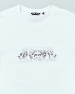 T-shirt Antony Morato bianca manica lunga in cotone con stampa tigre sfumata