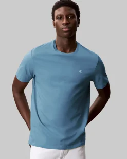 T-shirt Calvin Klein Jeans avio in cotone con logo ricamato sul petto