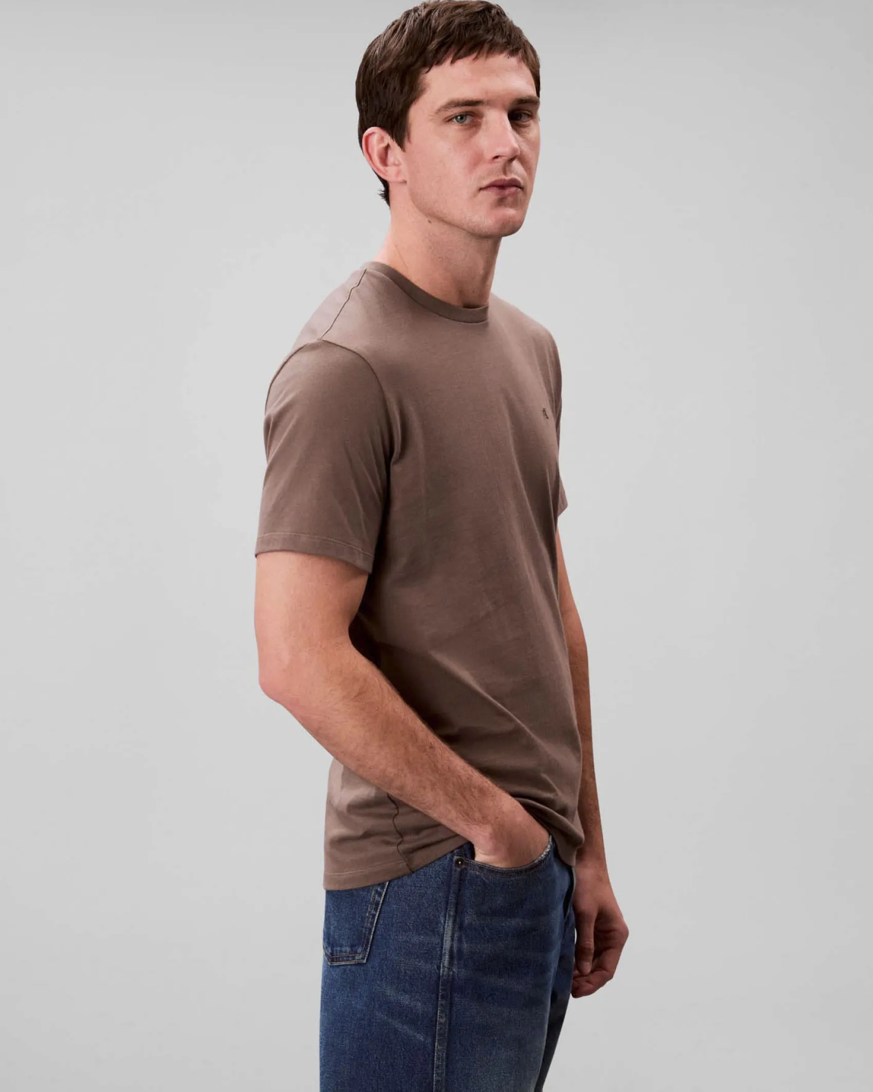 T-shirt Calvin Klein Jeans fango in cotone