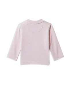 T-shirt Calvin Klein rosa con logo monogram e maniche lunghe