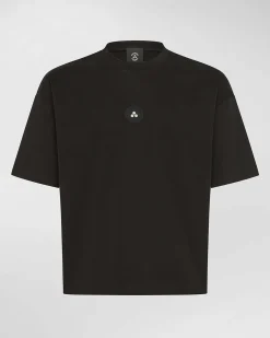 T-shirt cropped mezza manica Peuterey Olen Pw nera