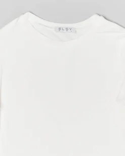 T-shirt Elsy bianca manica lunga in viscosa stretch