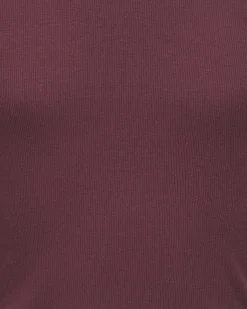 T-shirt Kids Only bordeaux in cotone stretch a maniche lunghe