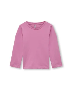 T-shirt Kids Only rosa in cotone a manica lunga