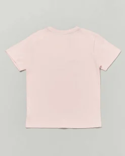 T-shirt Lacoste rosa in puro cotone con mini logo icon