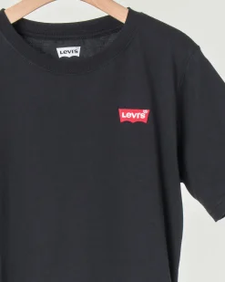 T-shirt Levi's nera mezza manica con logo batwing piccolo