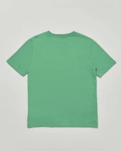 T-shirt Levi's verde mezza manica con mini logo blu