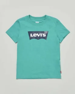 T-shirt Levi's verde petrolio a maniche corte con logo batwing blu