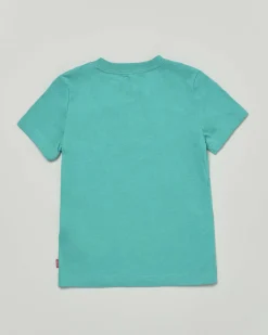 T-shirt Levi's verde petrolio a maniche corte con logo batwing blu