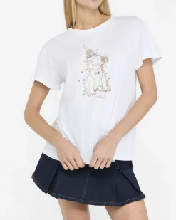 T-shirt Liu Jo Jeans bianca in cotone con applicazioni gioiello