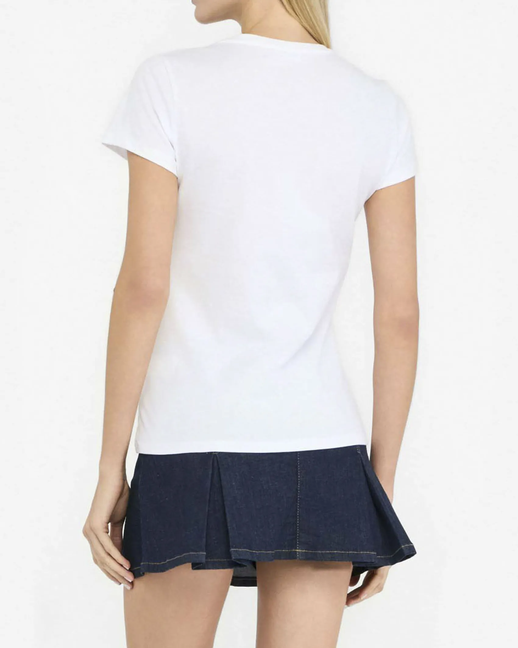 T-shirt Liu Jo Jeans bianca in cotone con fiori in rilievo