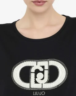 T-shirt Liu Jo Sport nera in cotone
